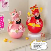 2025财富饰品客厅多巴胺财富之神装 饰入口不倒勺新家搬家和开业礼