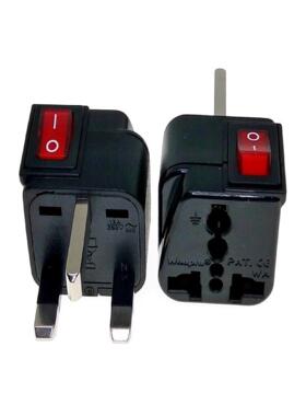 Wonpro稳不落带开关插座中国香港澳门新加坡迪拜英标万用转换插头