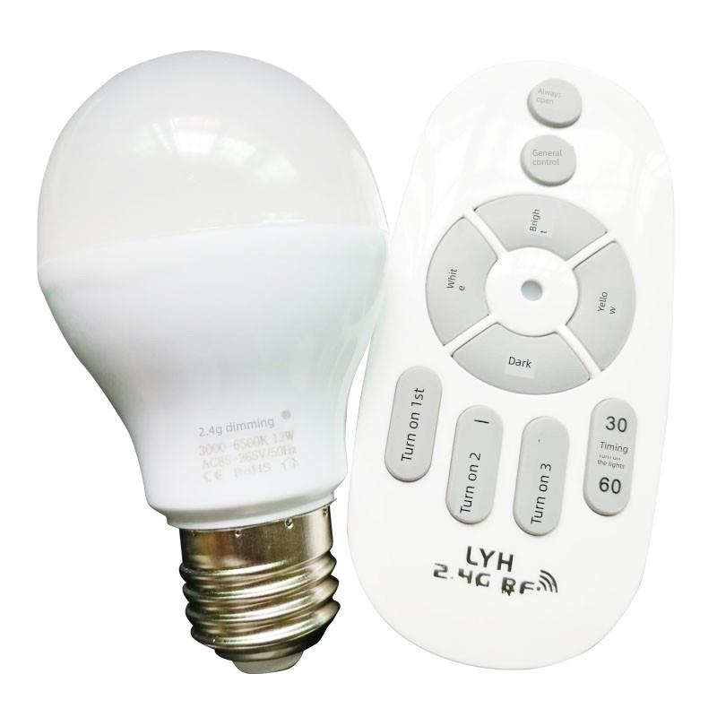 爱迪生智能遥控Led调光灯泡三色调光床头卧室壁灯灯泡E27大螺丝灯