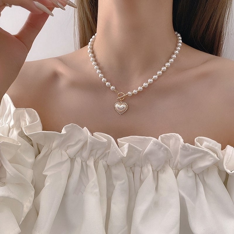 现货Ele Prl el Wo Rhiese Hrt Pedet Choker