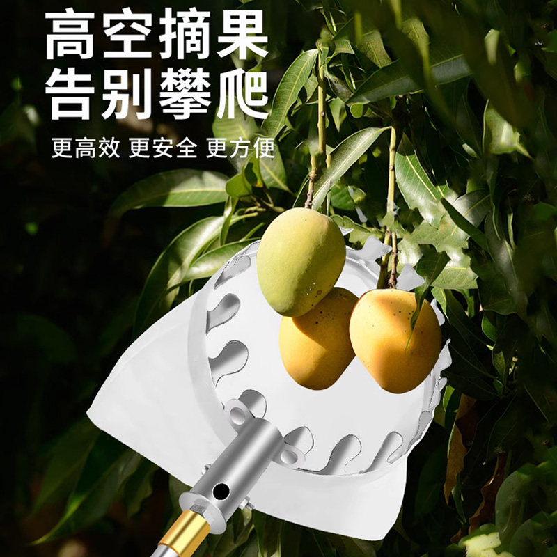 速发伸兜果采摘果神器无缩杆剪水果子高空酸枣核桃子网花柿子莲蓬
