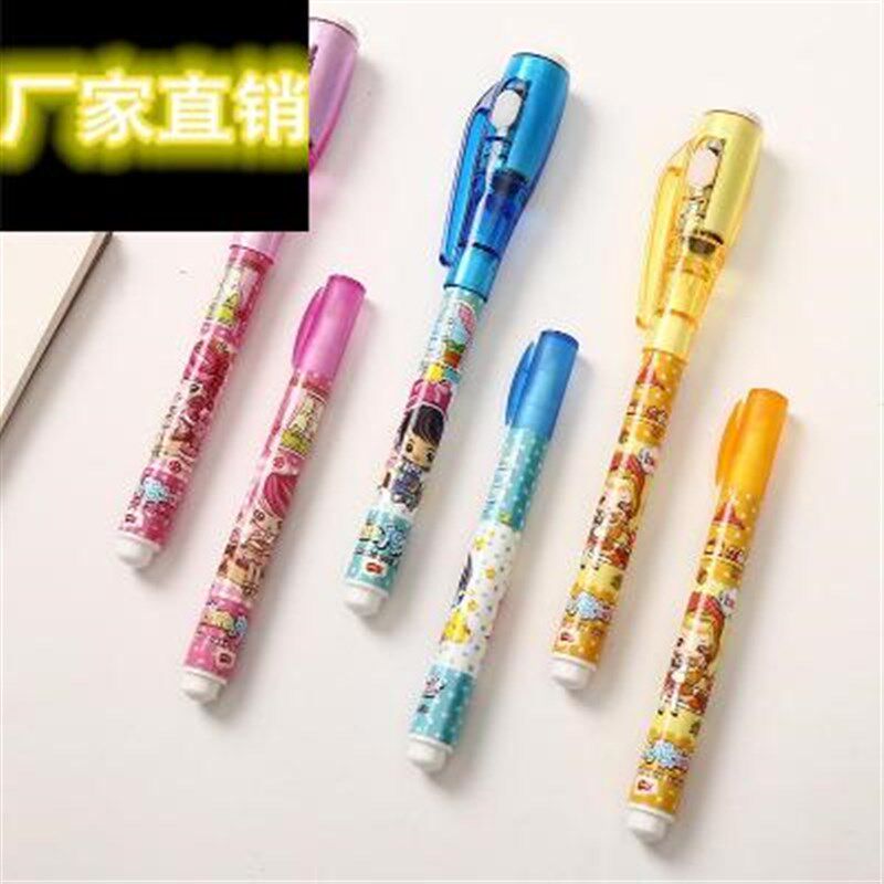 现货速发标签信纸小学生创意夜光颜料隐身固体荧光笔彩色痕迹