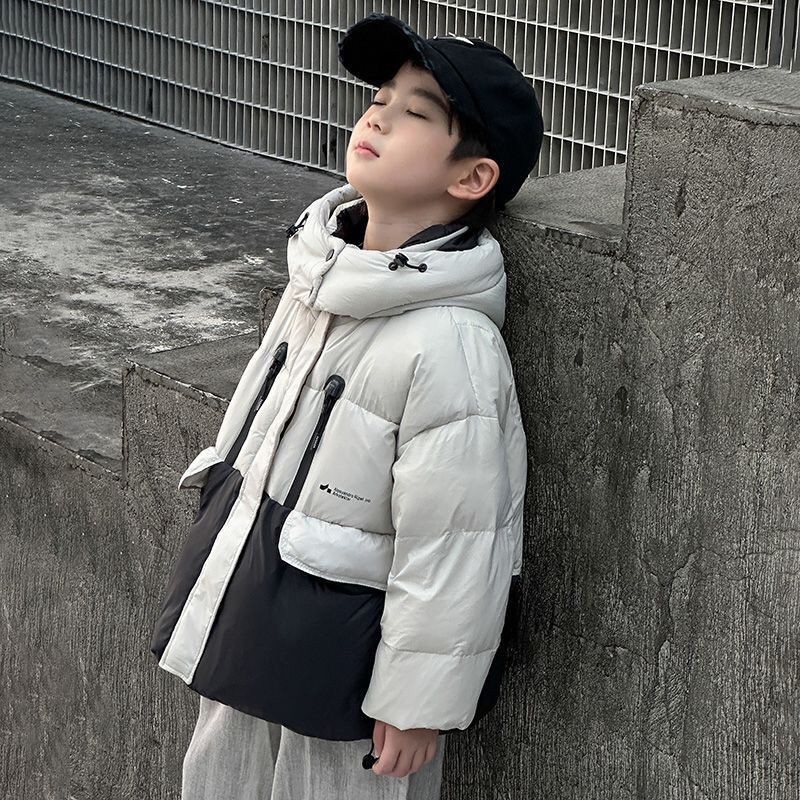 儿童羽绒服冬季新款男女童中小童加厚宝宝连帽外套洋气爆款白鸭绒