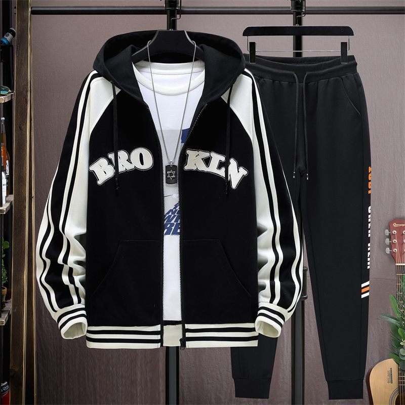 春秋季13青少年卫衣12岁男孩初高中学生14纯棉外套15大童运动套装