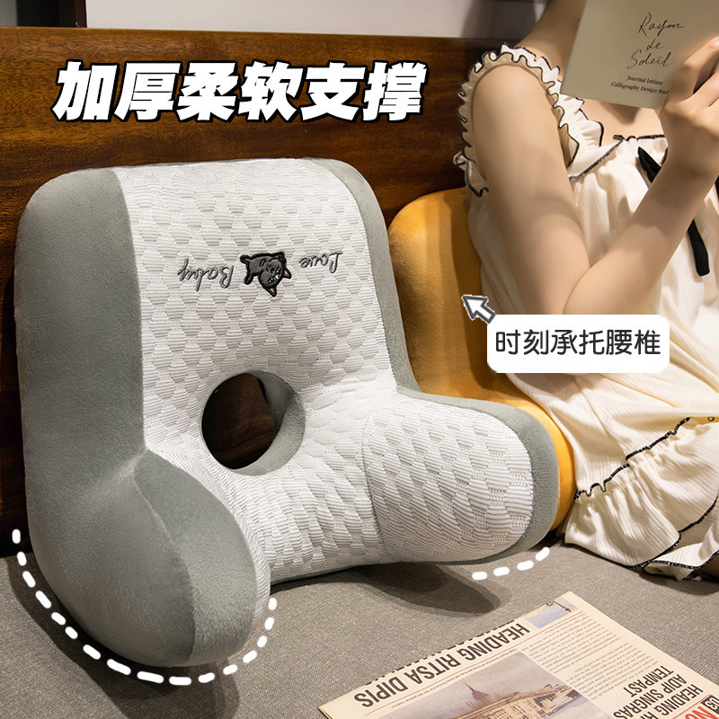 冬季桌面趴睡枕办公室午睡神器午睡靠背二合一冰豆豆仰睡枕女生