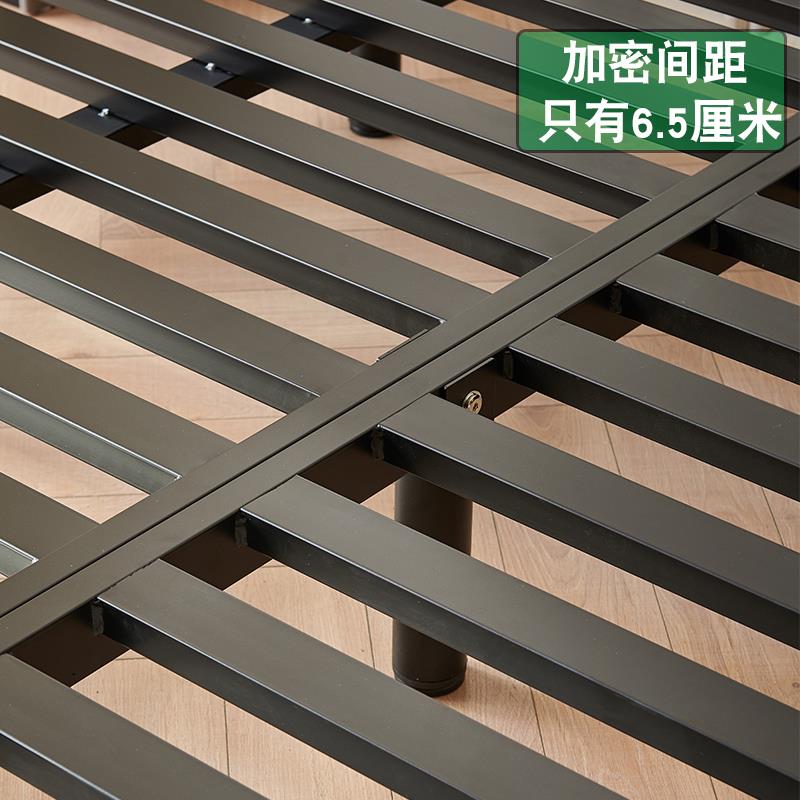 定制简约悬浮床架极简铁床拼接无床头铁架床铁艺双人排骨架悬空