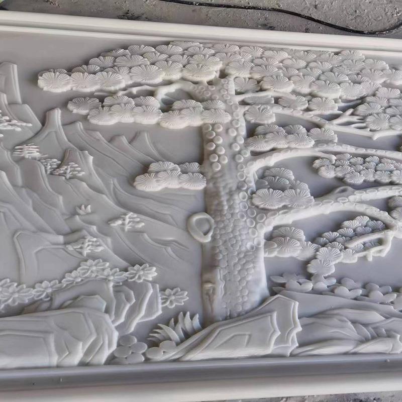 石雕浮雕壁画新中式四川白玉浮雕仿古平面庭院别墅装饰地砖墙浮雕图片