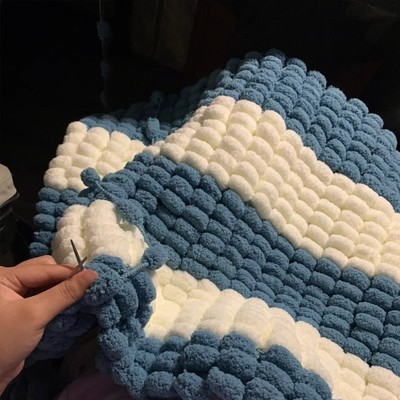 毯子编织diy球球线盖毯毛毯手工织披肩毯材料包孕期打发时间神器
