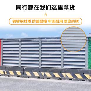 新型市政百叶围挡带水泥墩工地施工波浪型挡板工程道路彩钢围挡板