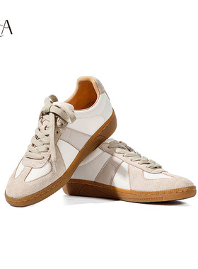 VCA女鞋德训鞋平底鞋透气网面轻便运动鞋训练鞋真皮牛津鞋不累脚