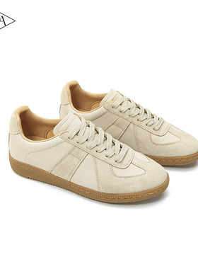 VCA德训鞋女鞋真皮2026新款轻便平底鞋春秋软底休闲鞋牛皮运动鞋