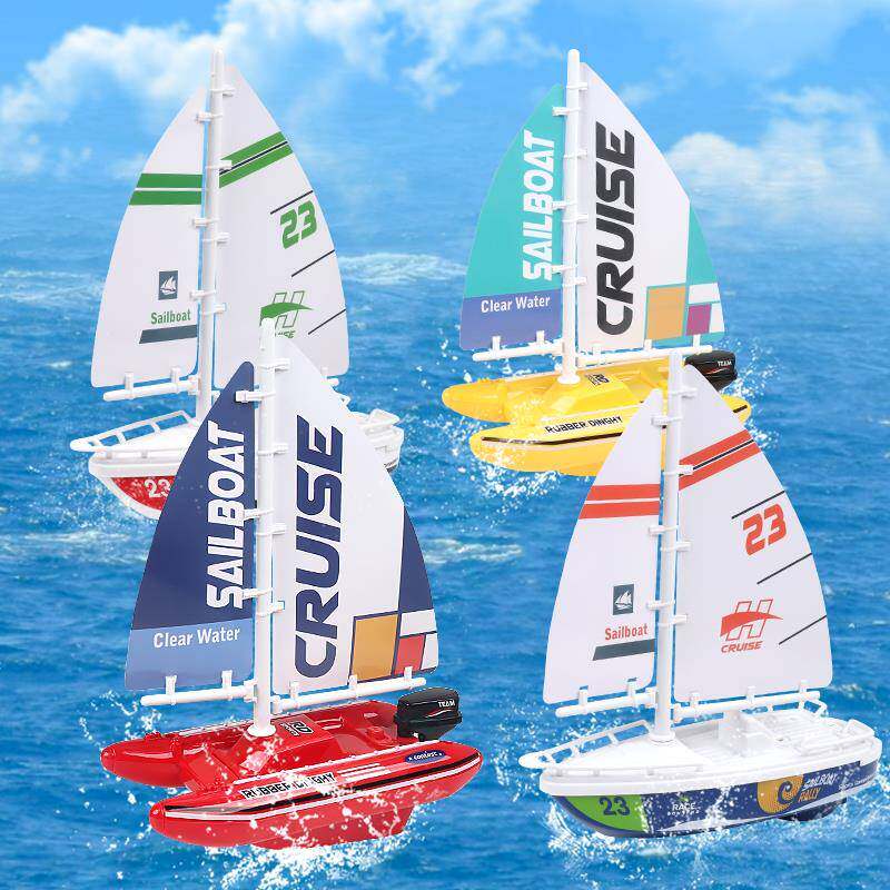 儿童海盗帆船可下水彷真轮船模型电动小船快艇游泳池戏水洗澡玩具