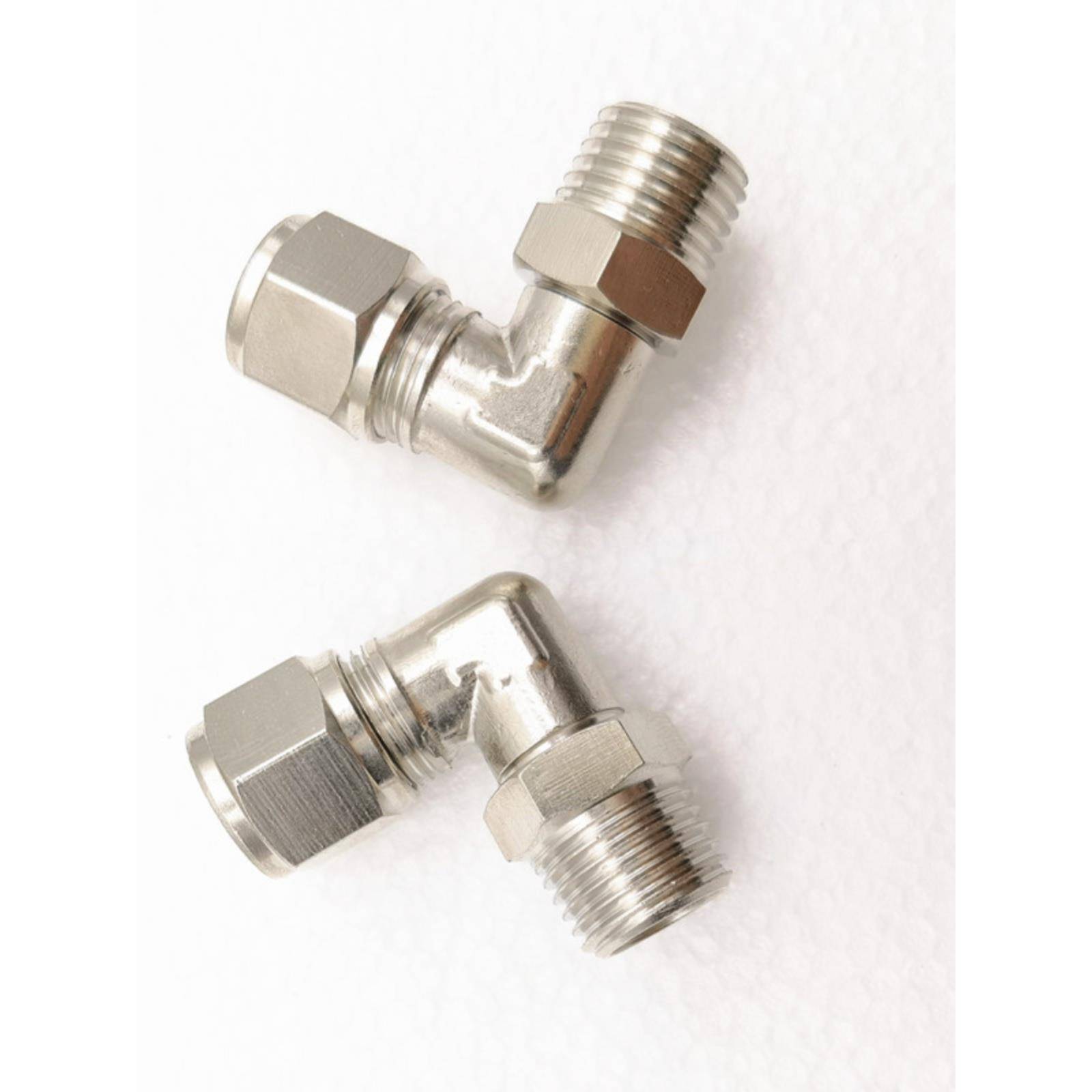 卡套接头旋转铜管不锈钢管卡箍直角万向接头M16气体润滑M14英制