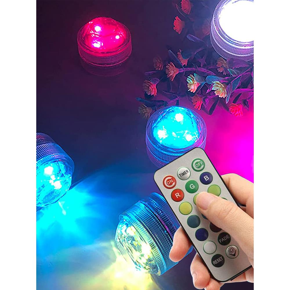 LED电子小灯迷你七彩防水灯手工DIY拼装模型配件氛围灯遥控闪烁灯