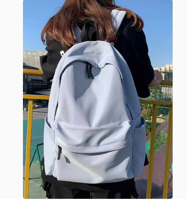 双肩包男士简约大容量旅行背包女休闲日系初中生高中大学生书包