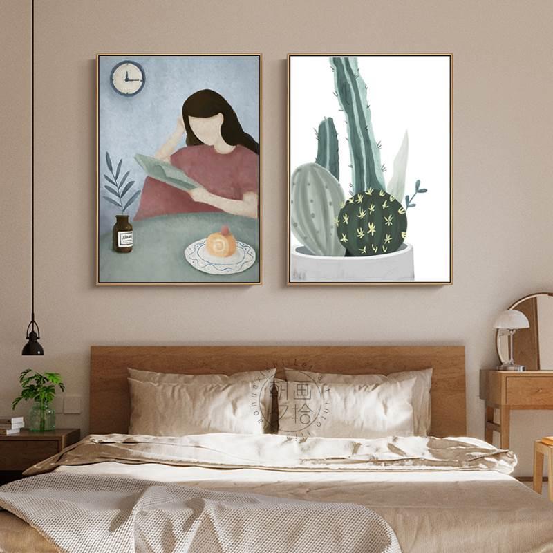 定做头厅沙发画景墙五联组合客背装饰画文艺温馨卧室餐床壁厨厅房