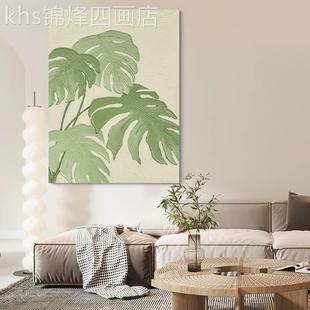 网红.侘手绘玄油 厅挂饰油欧关寂风 时光如沐 北客装
