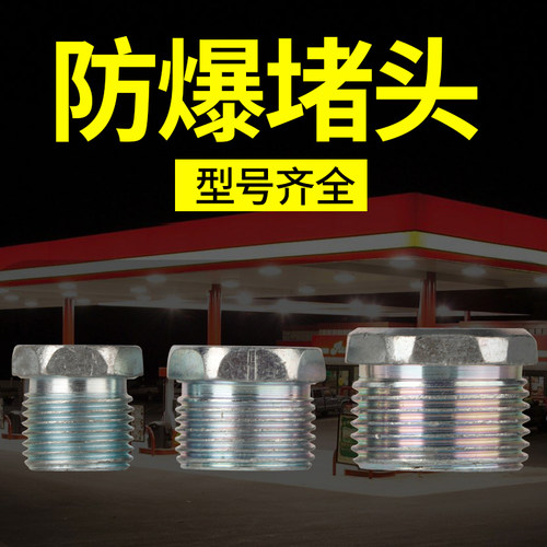 防爆堵头防爆管塞头DN15DN25DN20接头4分/6分防爆配电箱密封闷盖