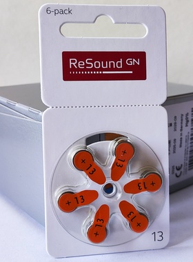 德国进口ReSound瑞声达助听器电池A13/PR48纽扣电池助听耳机电子