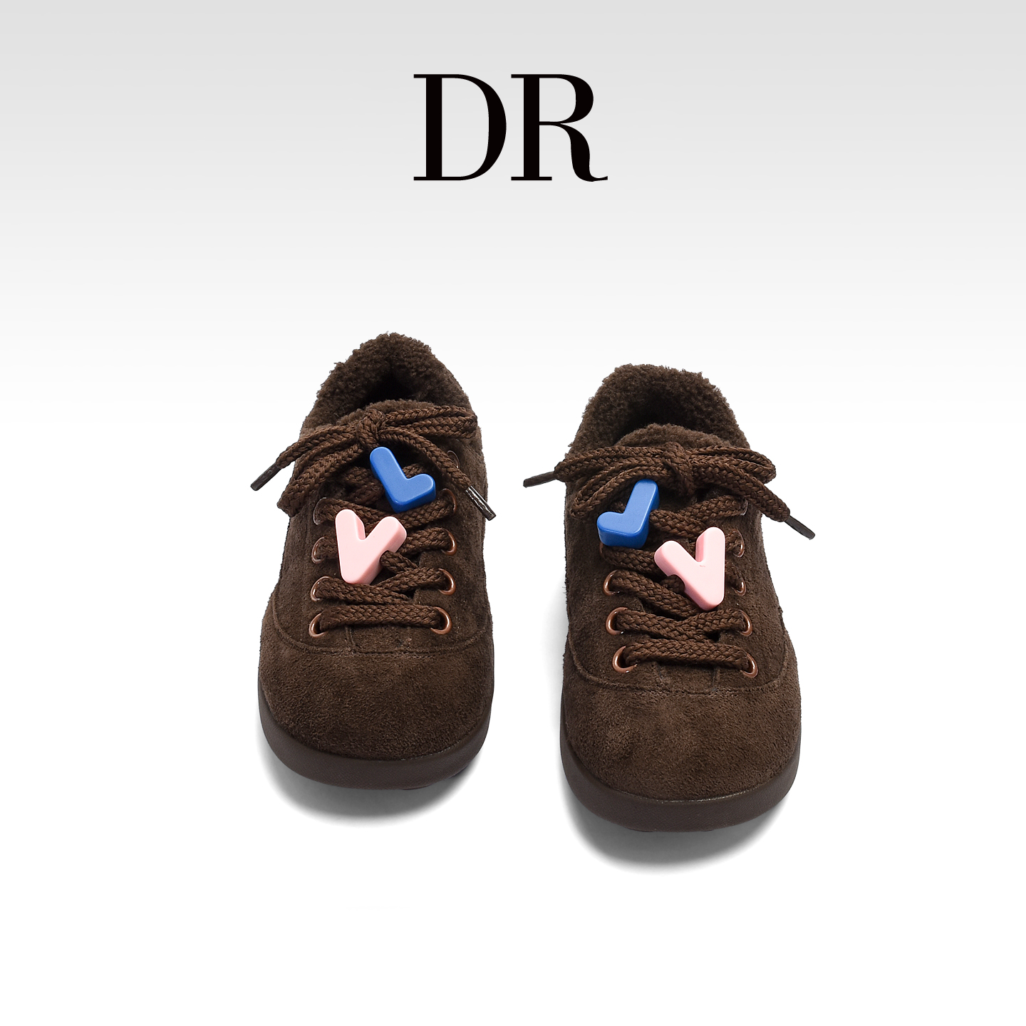 丑萌大头可爱勃肯加绒保暖德训鞋