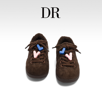 丑萌大头可爱勃肯加绒保暖德训鞋