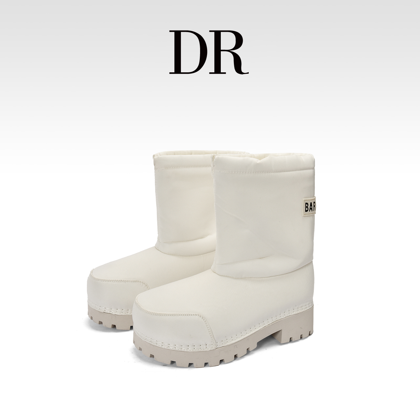 厚底雪地靴加绒保暖防滑东北棉鞋