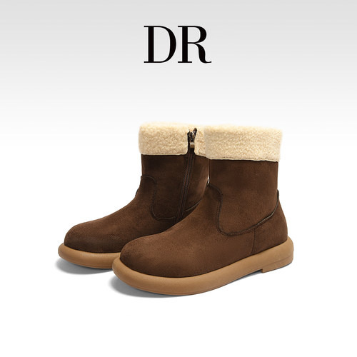 加绒保暖雪地靴软底加厚毛毛鞋