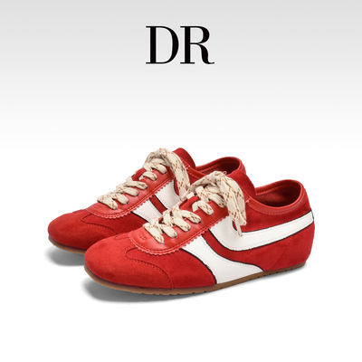 复古百搭运动透气真皮阿甘德训鞋