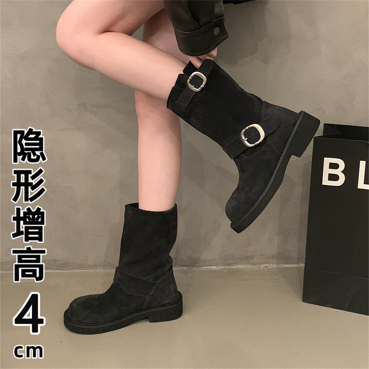 搭配马丁靴穿的裙子今年流行爆款马丁靴女款夏季配裙子小个子显高