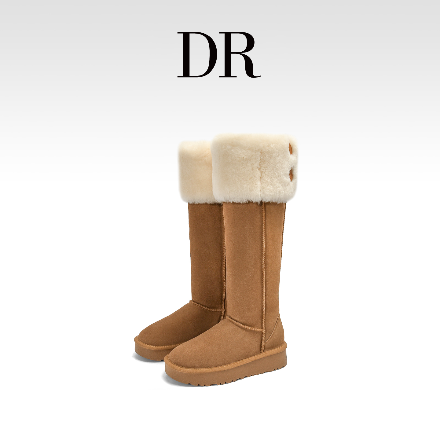 真皮加绒保暖增高防滑毛毛雪地靴