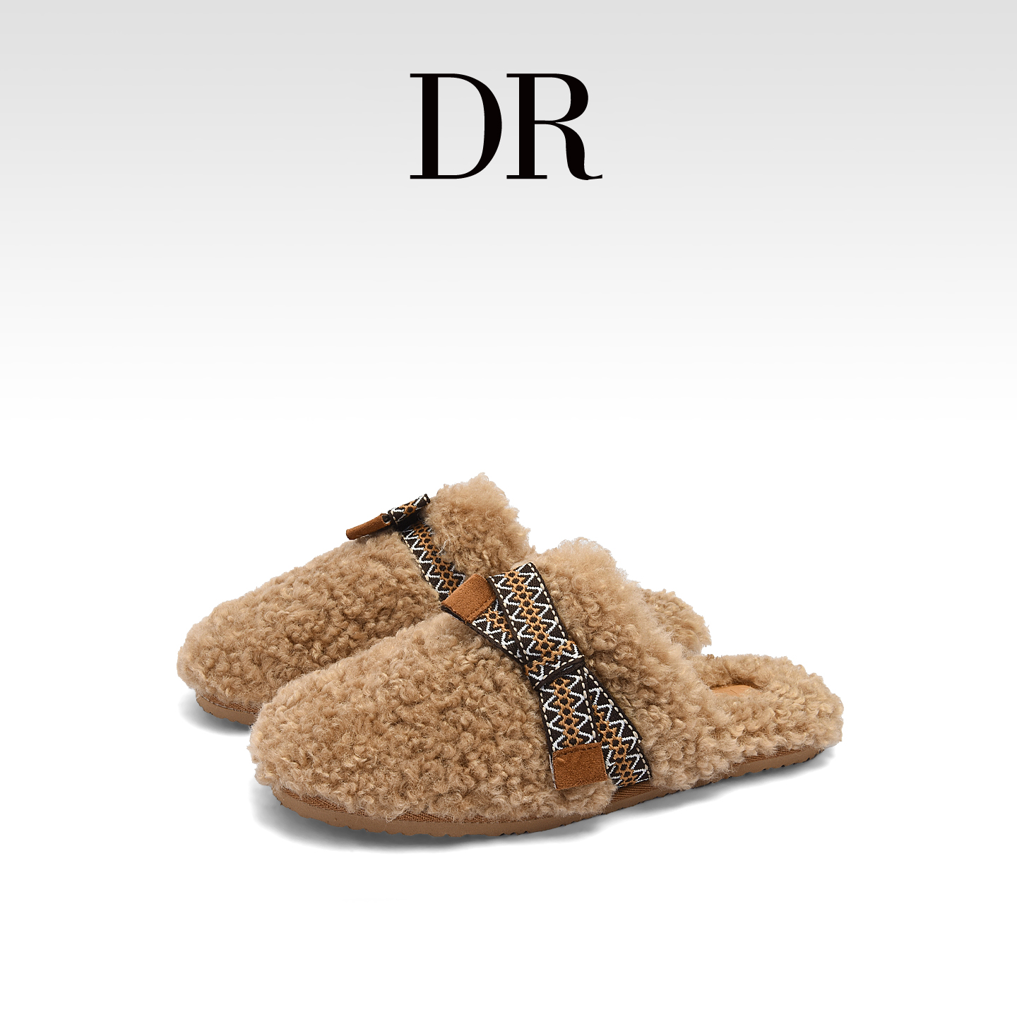 包头保暖平底懒人一脚蹬包头拖鞋