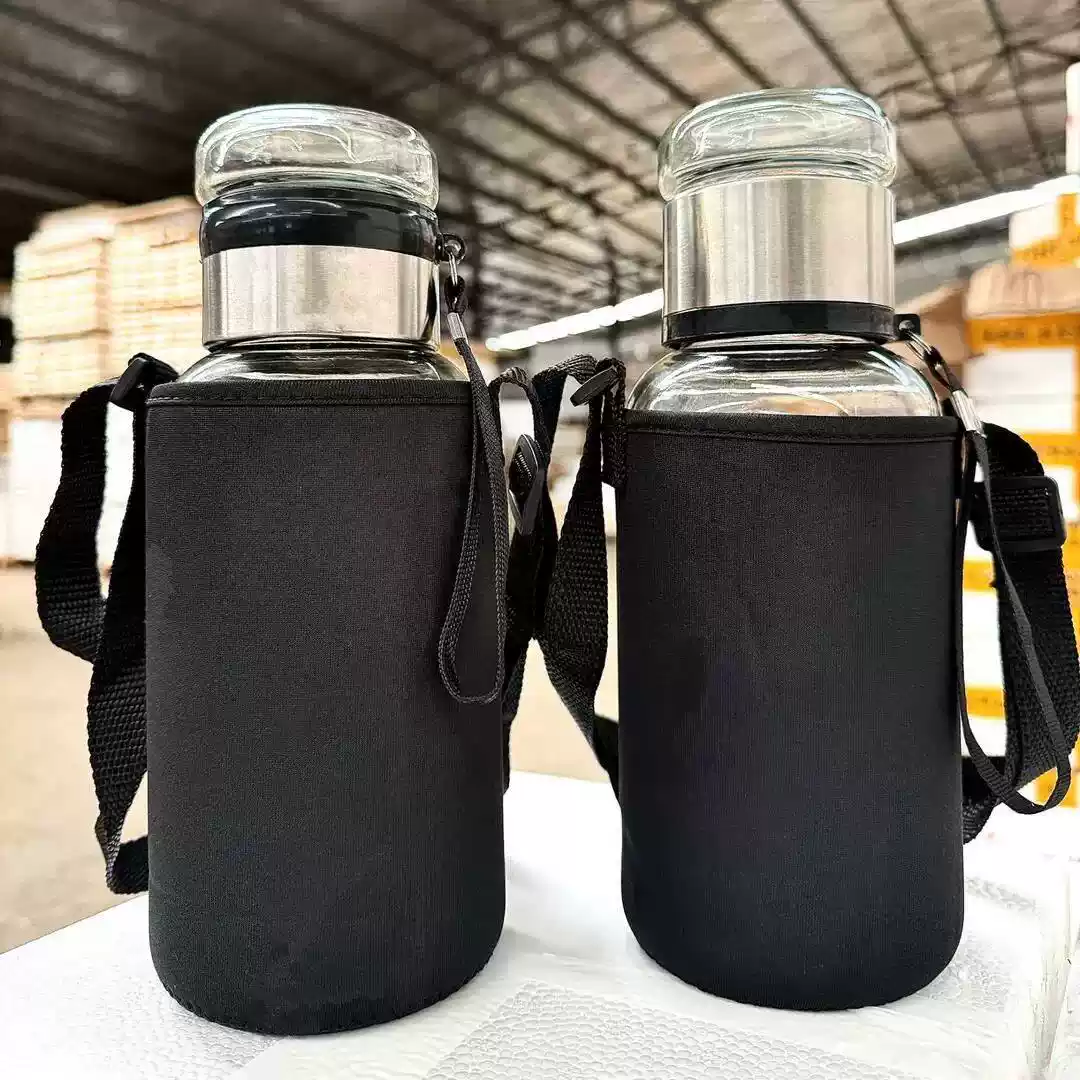 【送杯套】1L大容量吨玻璃杯茶水