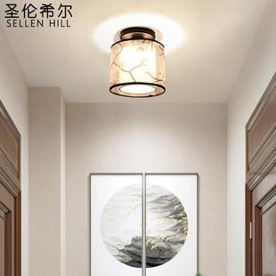 过道灯现代简约走廊玄关入户中国风禅意阳台楼梯家用吸顶灯 新中式