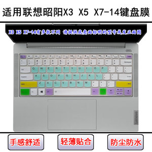 适用联想昭阳X3-14 IAP键盘膜X5笔记本IRP电脑X7 ABP IRL ABU IRH