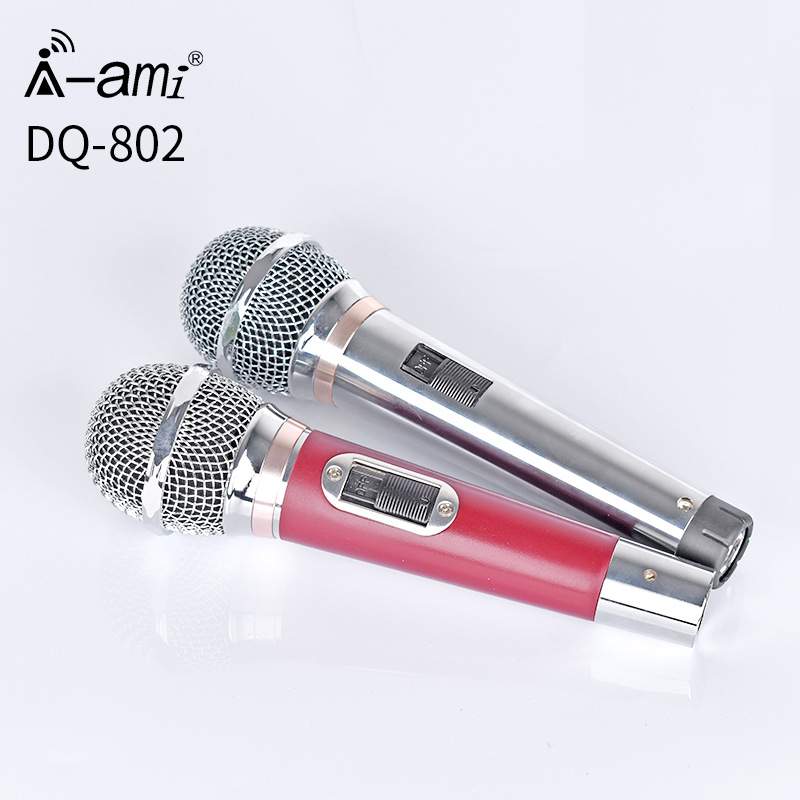 AMI  DQ-802 全金属有线动圈麦克风家用话筒舞台KTV演出K歌麦手持
