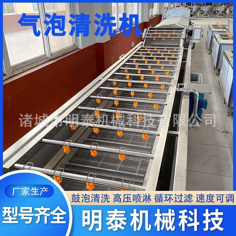 韭菜气泡清洗机樱桃洗果机杨梅清洗蒸煮线草莓清洗机洗菜机