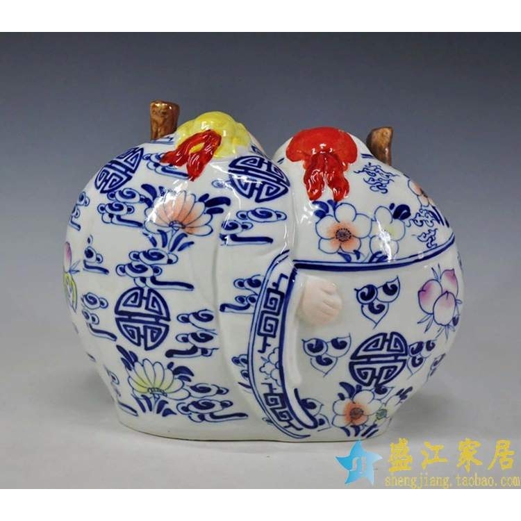 景德镇陶瓷器雕塑家居装饰摆件摆设寿公寿婆雕塑送礼赠人