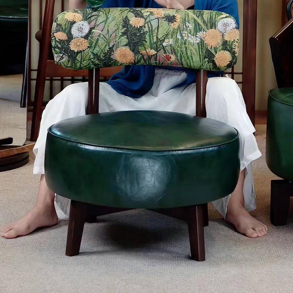 实木矮凳沙发可躺可睡客厅阳台休闲旋转椅多功能家用单人旋转躺椅