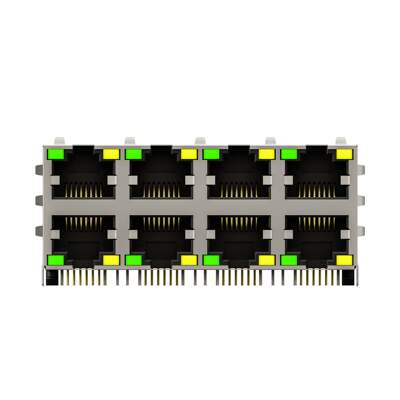 2x4八口千兆集成RJ45 带灯带屏蔽网络接口 SYT24Q042DB2A4D068