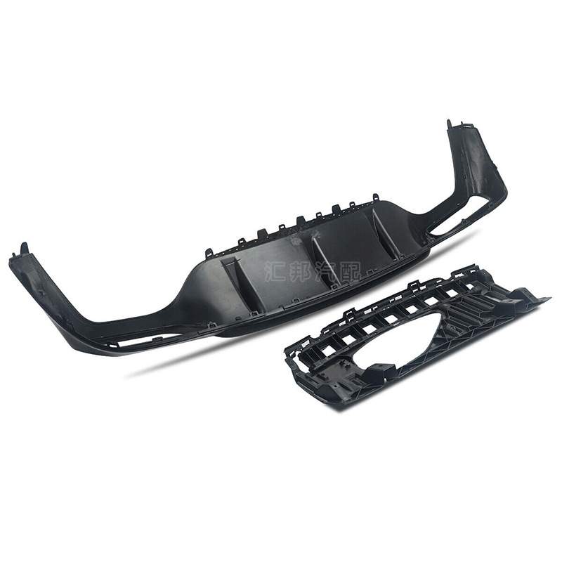 适配奔驰E级W213改装AMG尾唇尾喉E200 E300E320升级E63后唇排气口