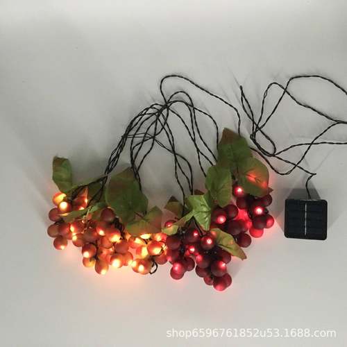电商室外太阳能仙女LED葡萄灯串圣诞婚庆节日装饰LED葡萄灯串