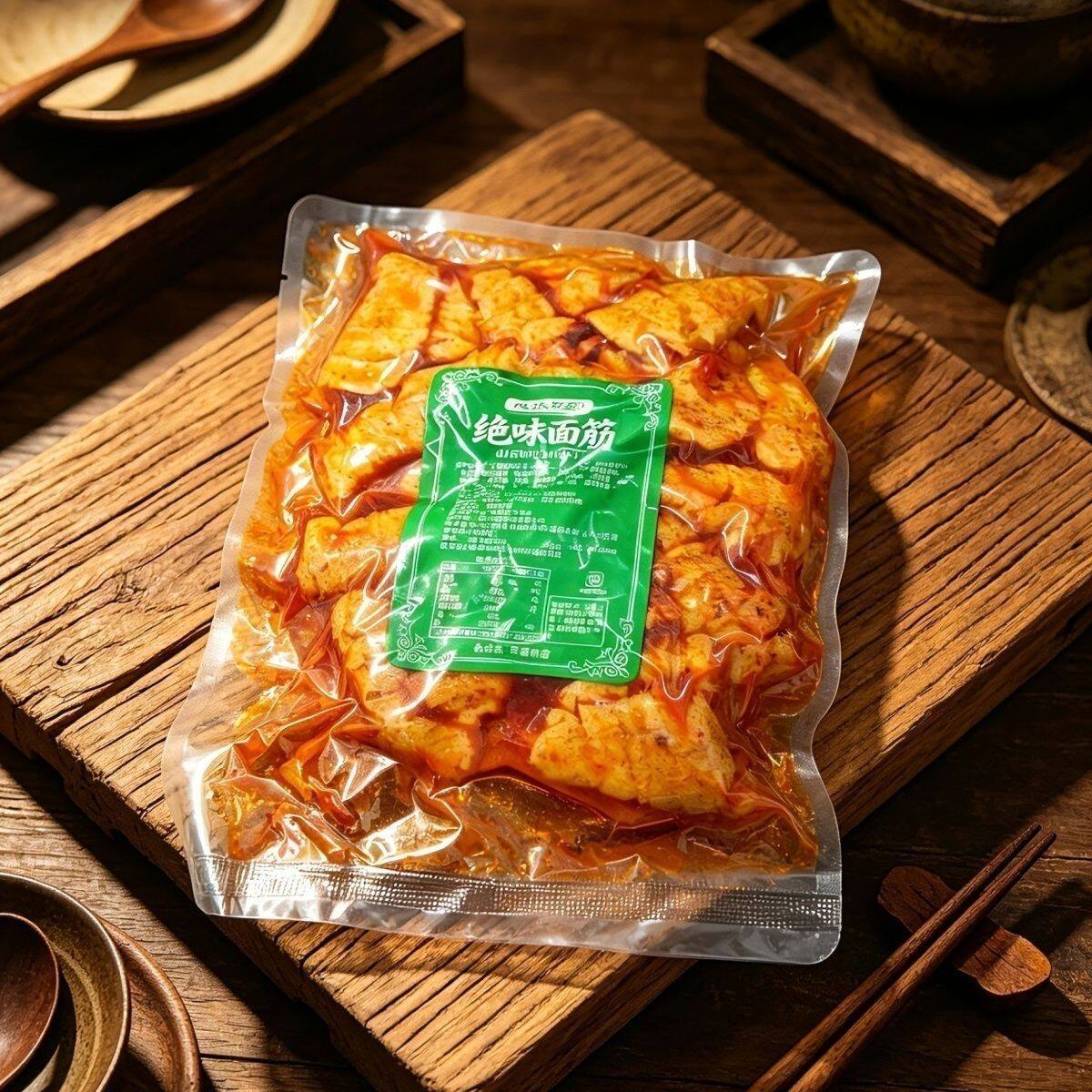 下酒菜批发香辣烧烤面筋开袋即食手工面筋休闲追剧解馋小零食