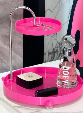 多巴胺玄关钥匙收纳摆件家用桌面化妆口红收纳置物架可爱风高颜值