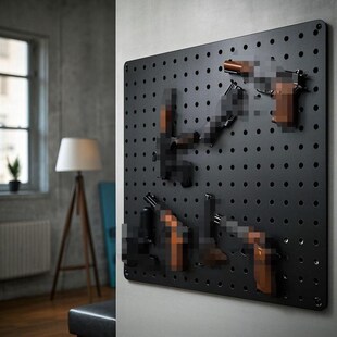 洞洞板金属墙上发射器支架展示架模型枪展示架电手模型置物架挂架