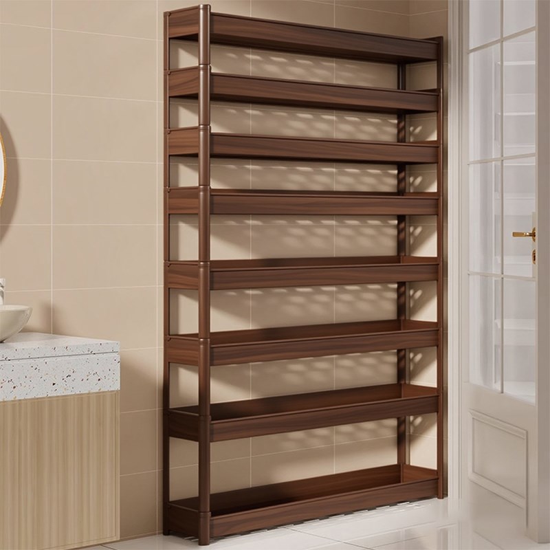 门后置物架10cm夹缝柜浴室落地多层窄缝架化妆室超窄缝隙架收纳层