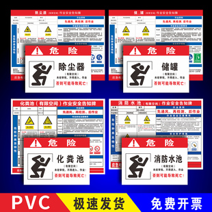 受限空间作业安全告知牌当心有限空间新国标标识牌储罐消防水池冷库污水处理池化粪池密闭空间危险警示提示牌
