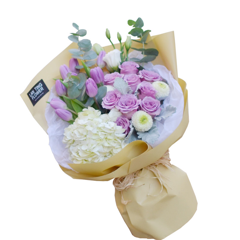 长沙花店紫玫瑰长沙鲜花速递同城99朵33紫玫瑰送爱人Y女友闺蜜花