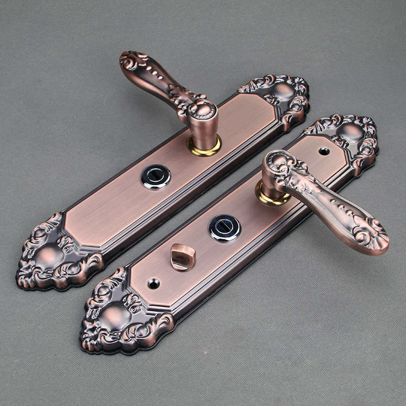 铜门对开门 红古铜304不锈钢防盗门拉手 铜艺门把手017款套装门锁,基础建材,机械门锁,淘宝优惠券,粉丝福利购,淘宝优惠卷