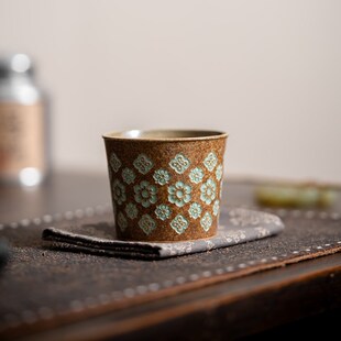 单个Z茶杯功夫 龙泉青瓷茶叶末釉繁花主人杯高颜值手工2024年新款