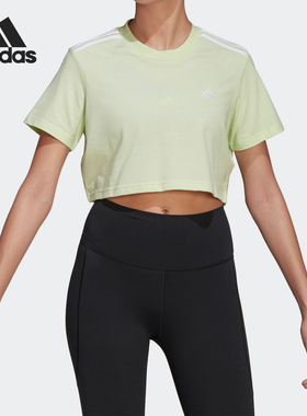 Adidas/阿迪达斯正品新款女士简约透气运动健身短袖T恤HG8481